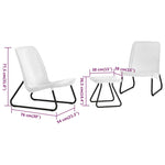 Gartengarnitur 3-tlg. Rio Weiß 218155