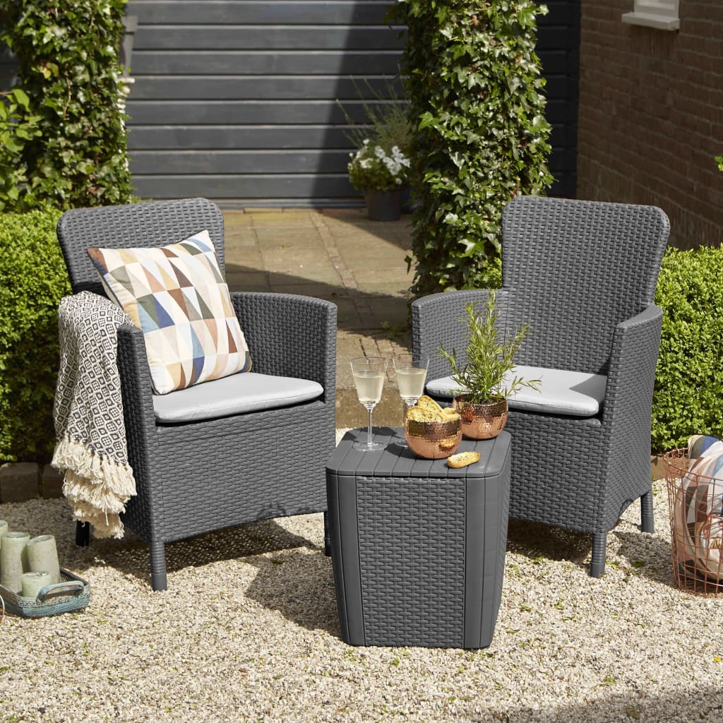 5-tlg. Balkongarnitur Miami Graphitgrau 223815