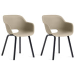 Gartenstuhl mit Metallbeinen Noa 2 Stk. Silber-Salbei