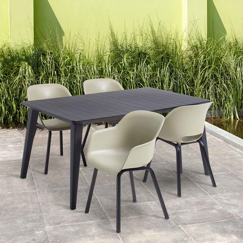 Gartenstuhl mit Metallbeinen Noa 2 Stk. Silber-Salbei