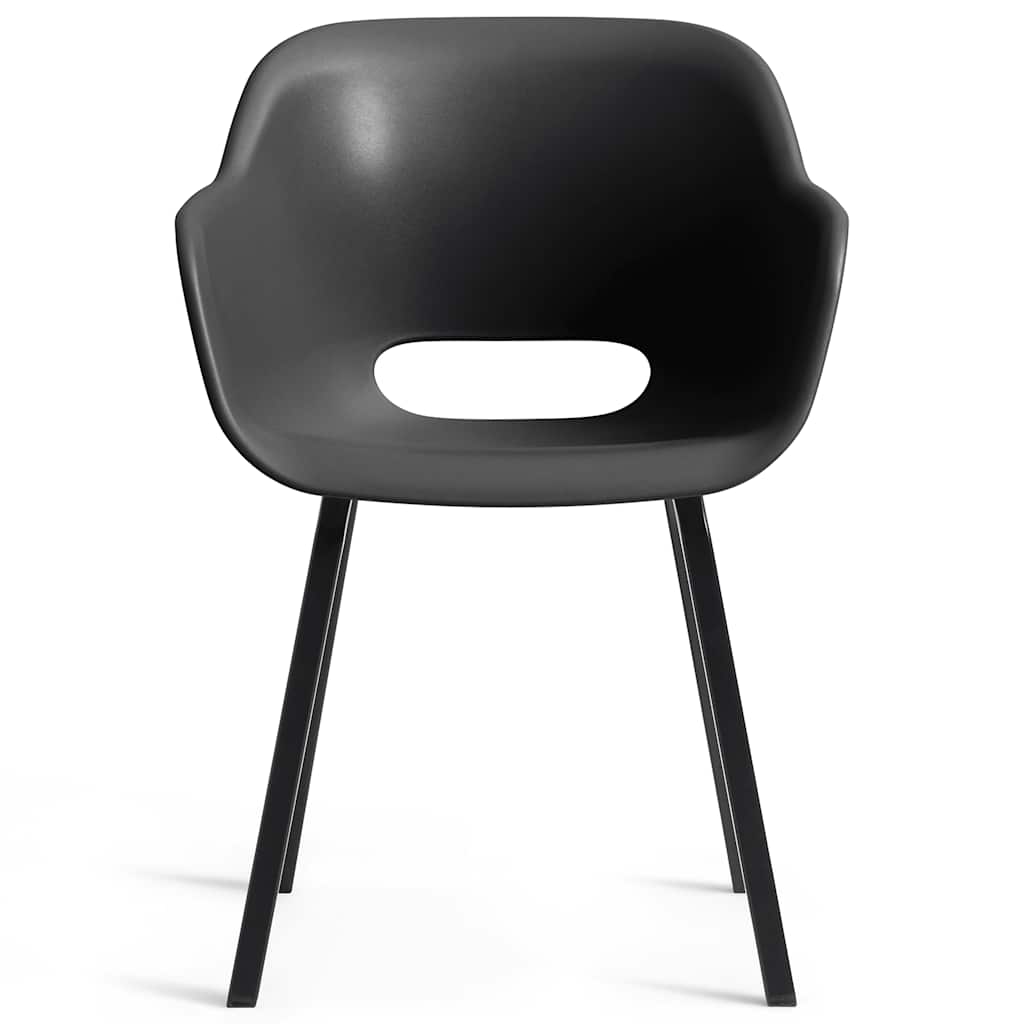 Gartenstuhl mit Metallbeinen Noa 2 Stk. Graphitgrau