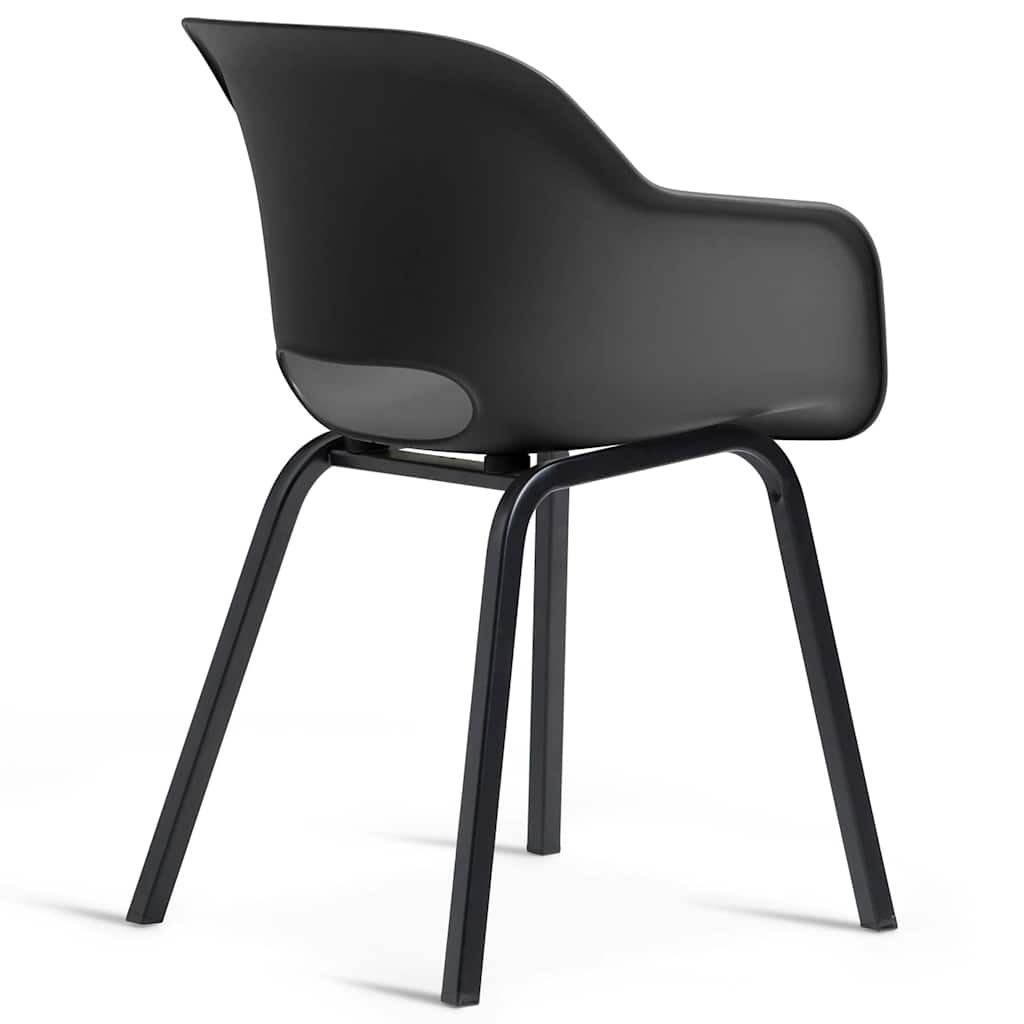 Gartenstuhl mit Metallbeinen Noa 2 Stk. Graphitgrau