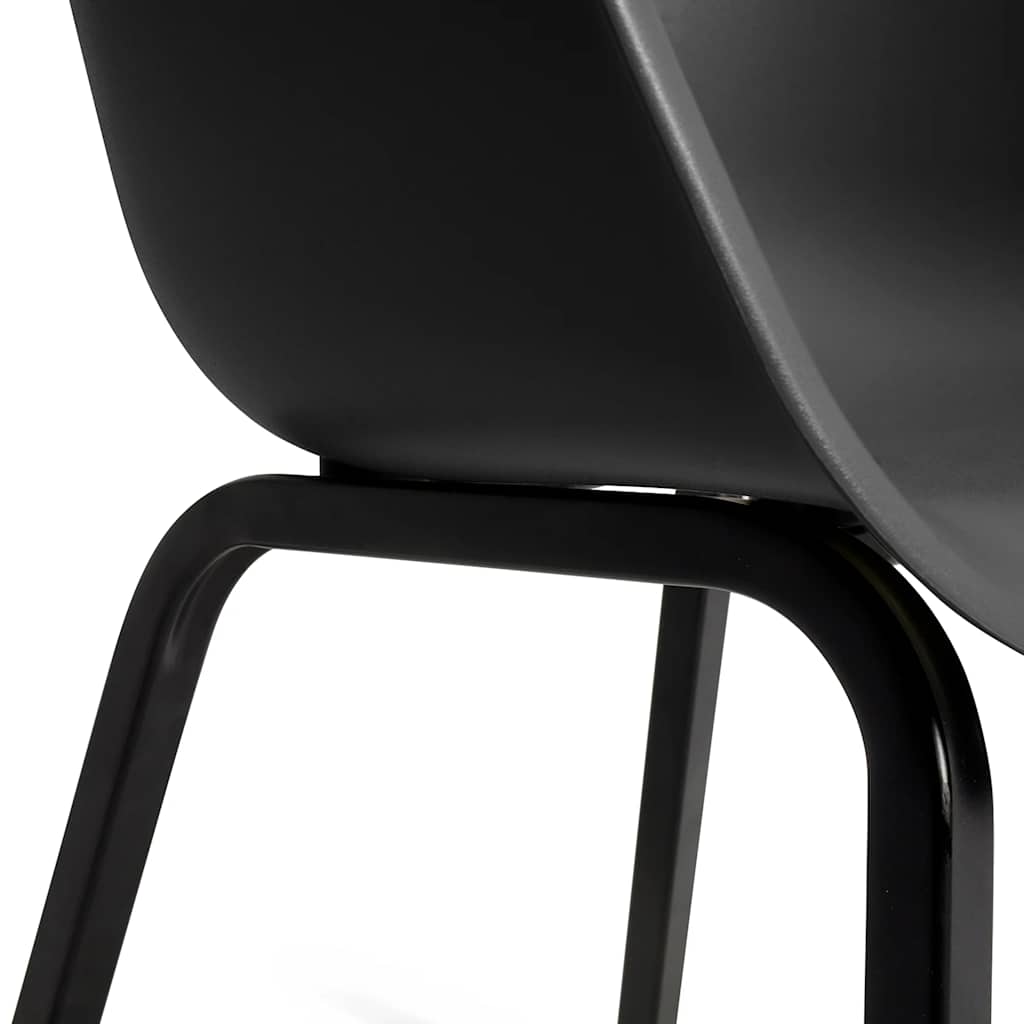 Gartenstuhl mit Metallbeinen Noa 2 Stk. Graphitgrau