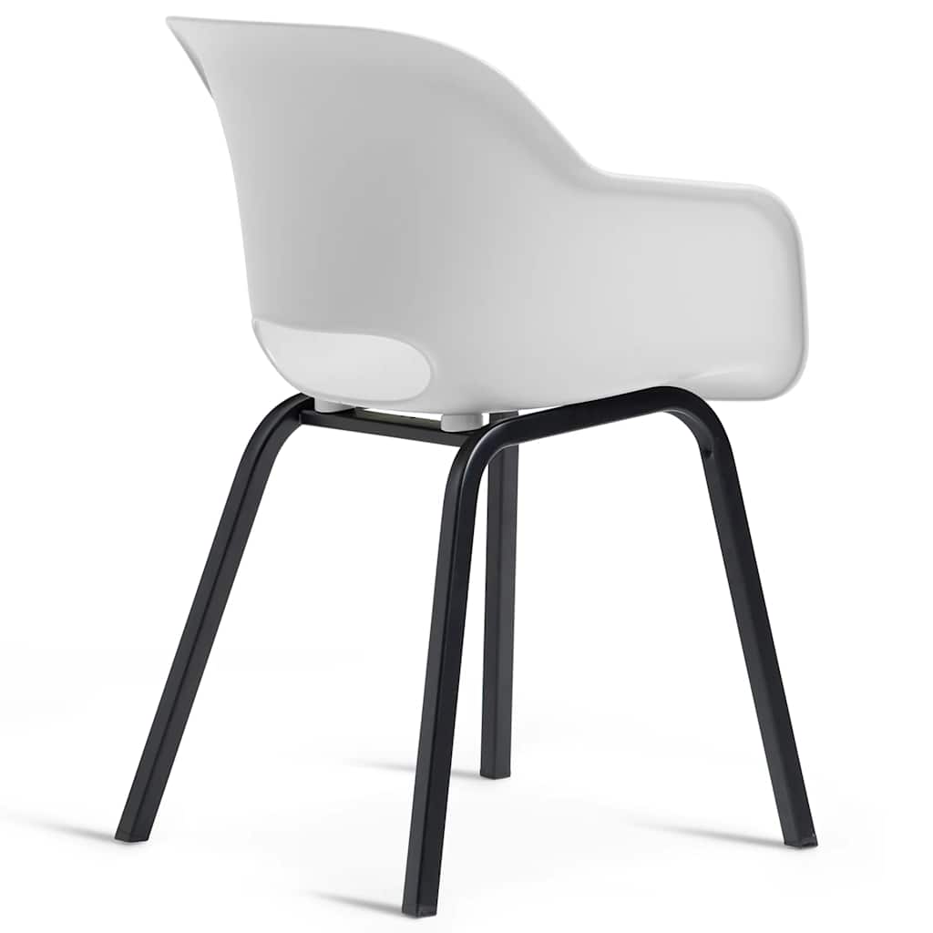 Gartenstuhl mit Metallbeinen Noa 2 Stk. Weiß