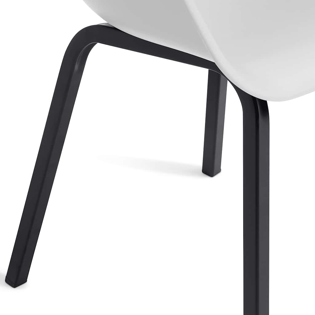Gartenstuhl mit Metallbeinen Noa 2 Stk. Weiß