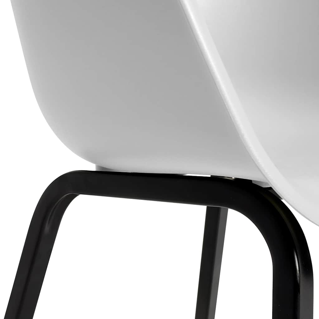 Gartenstuhl mit Metallbeinen Noa 2 Stk. Weiß