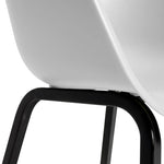 Gartenstuhl mit Metallbeinen Noa 2 Stk. Weiß