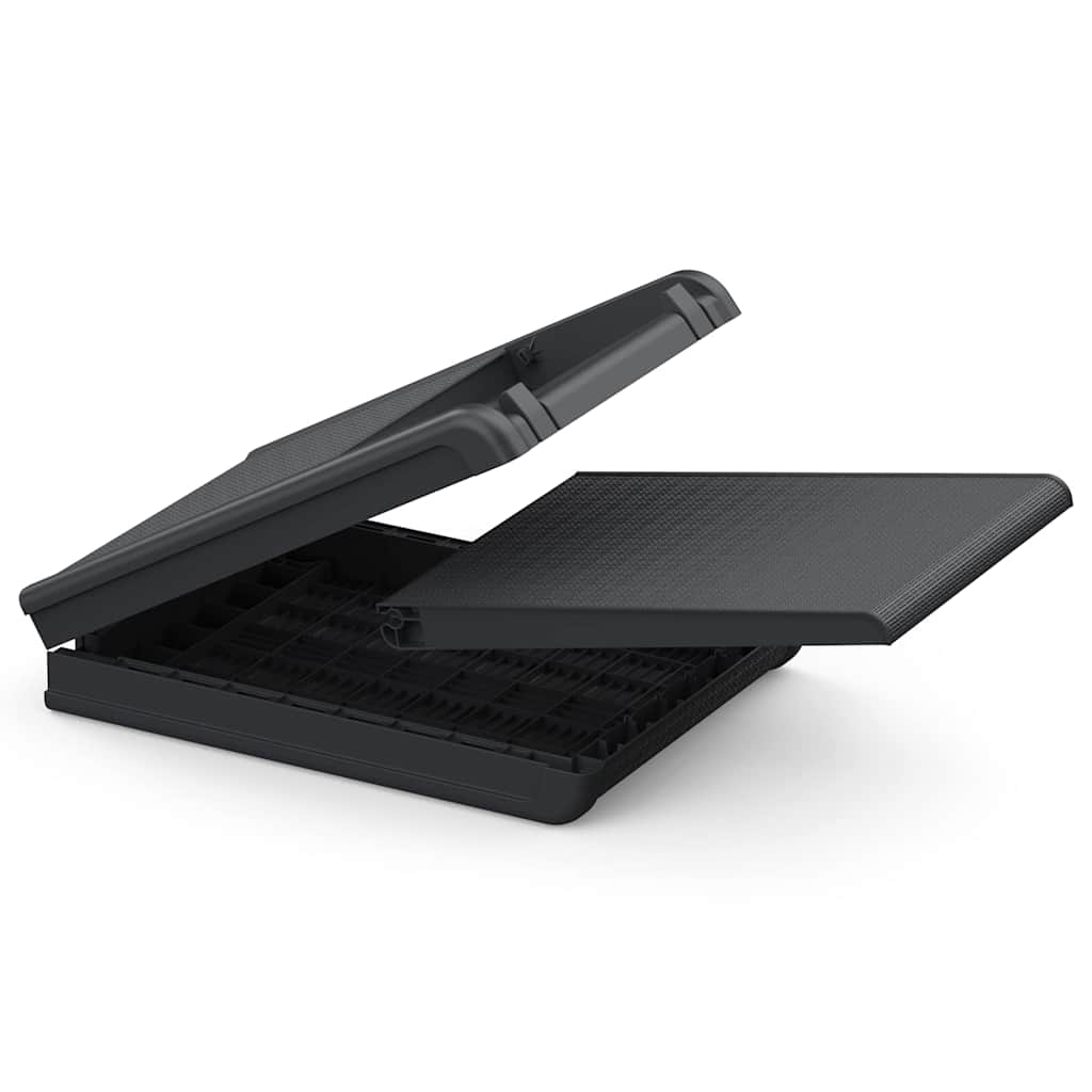 Sonnenliege mit Auflage Mallorca Jutestruktur Anthrazit