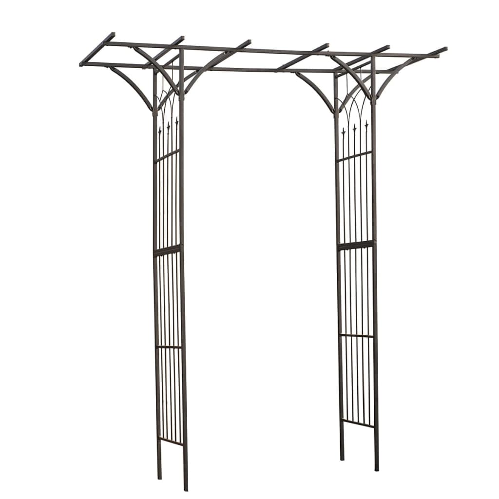 Gartenbogen Metall 114x66x232 cm Schwarz