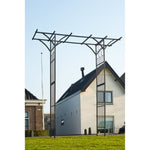 Gartenbogen Metall 114x66x232 cm Schwarz