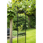 Gartenbogen Metall 114x66x232 cm Schwarz