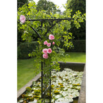 Gartenbogen Metall 114x66x232 cm Schwarz