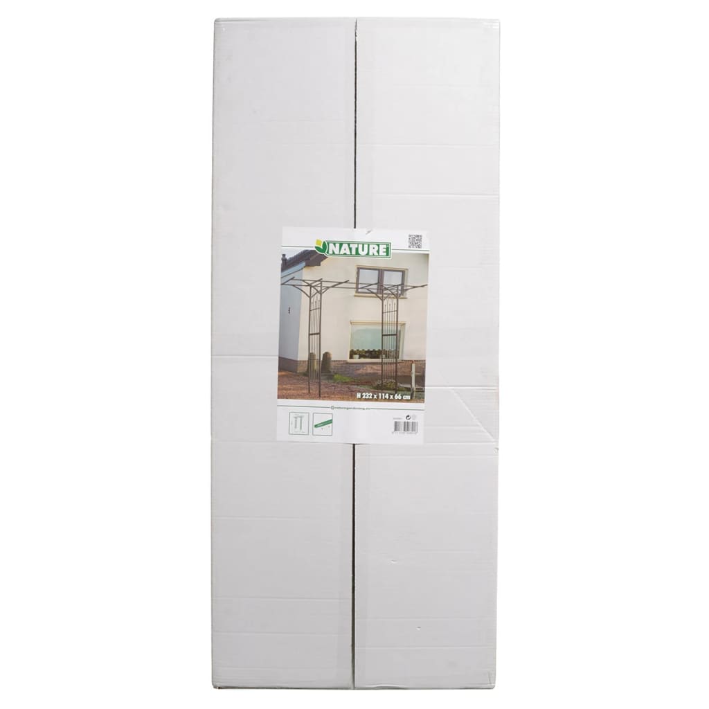 Gartenbogen Metall 114x66x232 cm Schwarz