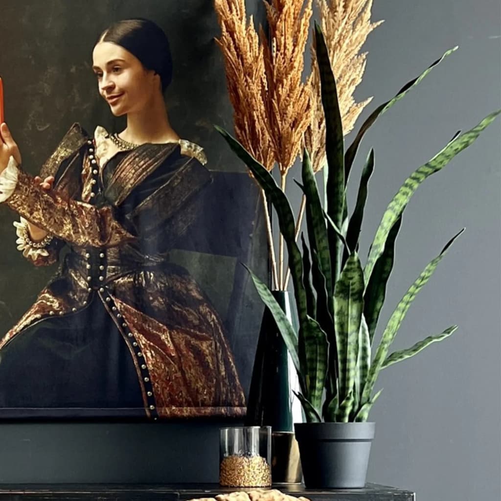 Künstliche Pflanze Sanseveria im Topf 84 cm