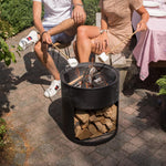 Feuerfass Milshire Schwarz Stahl