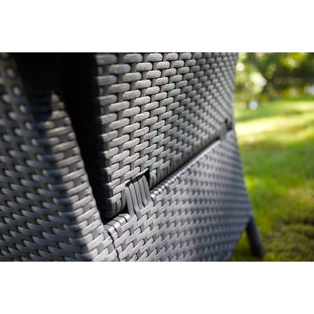 Gartensessel Vermont 2 Stk. Verstellbar Graphitgrau