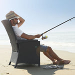 Gartensessel Vermont 2 Stk. Verstellbar Graphitgrau