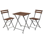Bistro-Set 3-tlg. Schwarz