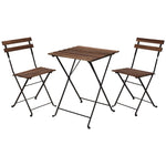 Bistro-Set 3-tlg. Schwarz