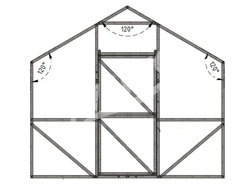 Gewächshaus 3x6 m Victoria 4mm