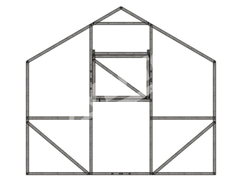 Gewächshaus 3x8 m Victoria 4mm