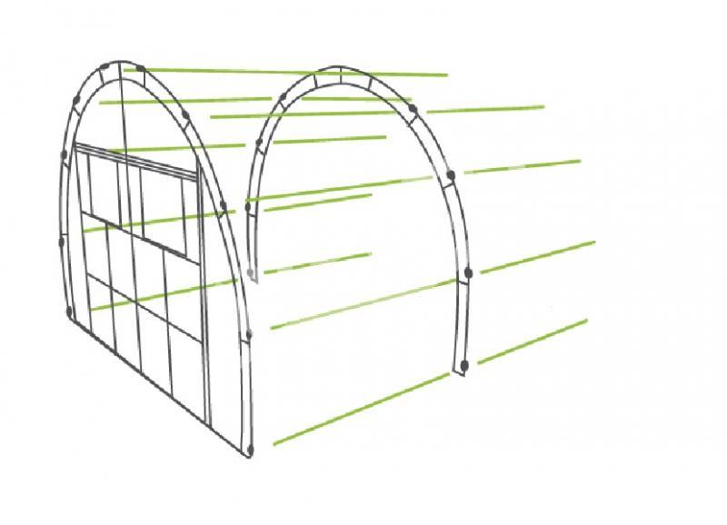 Gewächshaus 4x4m Agronom 4mm
