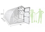 Gewächshaus 3x8 m Castello 4mm (67cm)