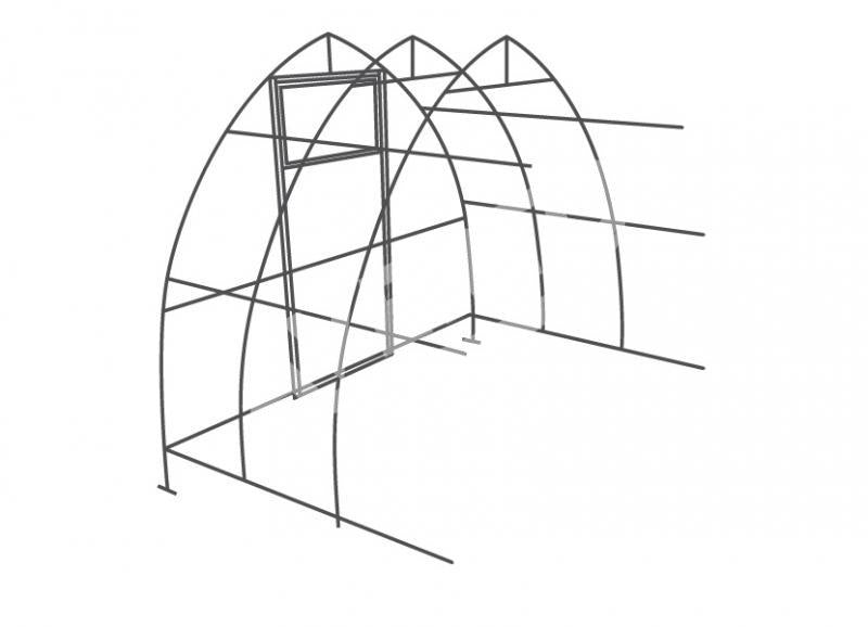 Gewächshaus 3x6 m Castello 4mm (67cm)