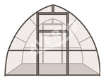 Gewächshaus 3x8 m Castello 4mm (67cm)