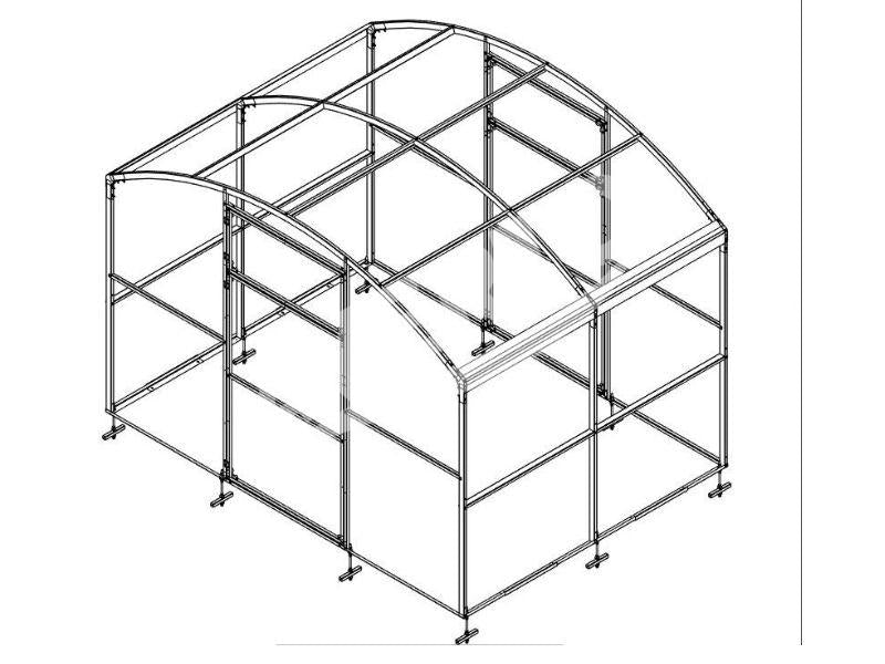 Gewächshaus 2.75x3 m Gardener Comfort 4mm