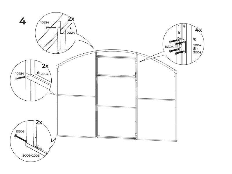 Gewächshaus 2,75x5 m Gardener Comfort 4mm