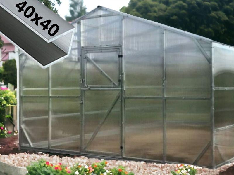 Gewächshaus 4x8 m Victoria DeLux 4mm