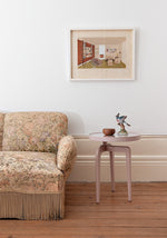 ANT Beistelltisch: Asymmetrisches Design mit Massivholzgestell & Rauchglasplatte