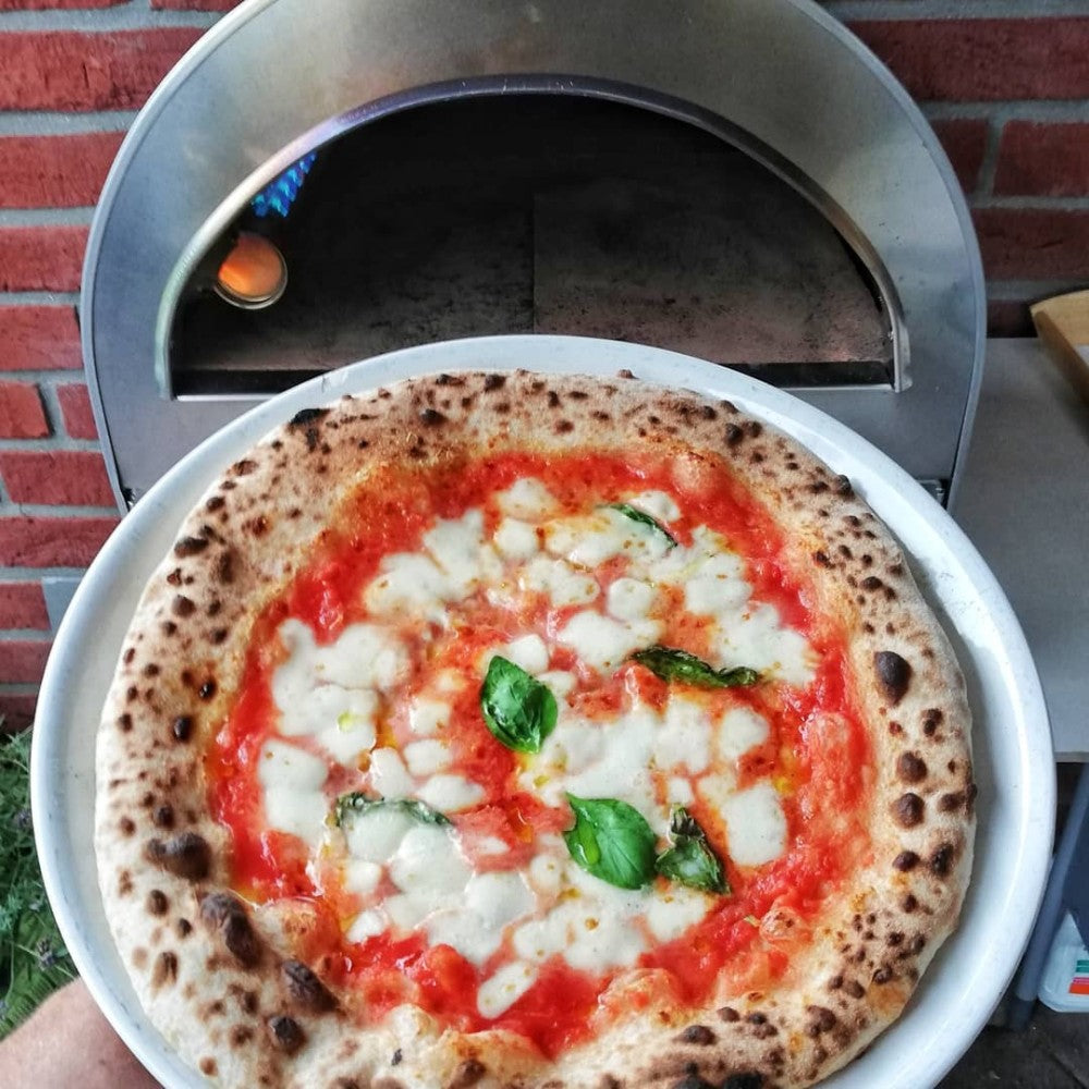 Ardore Gas-Pizzaofen "Antik Kupfer" - Natürliches Gas | 40x40cm Backfläche | Leistungsstark & Kompakt