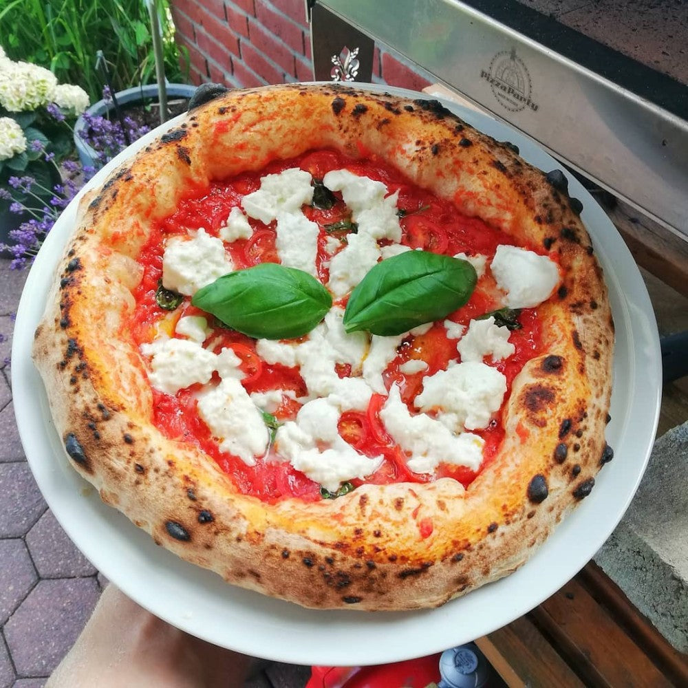 Ardore Gas-Pizzaofen "Antik Kupfer" - Natürliches Gas | 40x40cm Backfläche | Leistungsstark & Kompakt