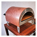 Ardore Gas-Pizzaofen "Antik Kupfer" - Natürliches Gas | 40x40cm Backfläche | Leistungsstark & Kompakt