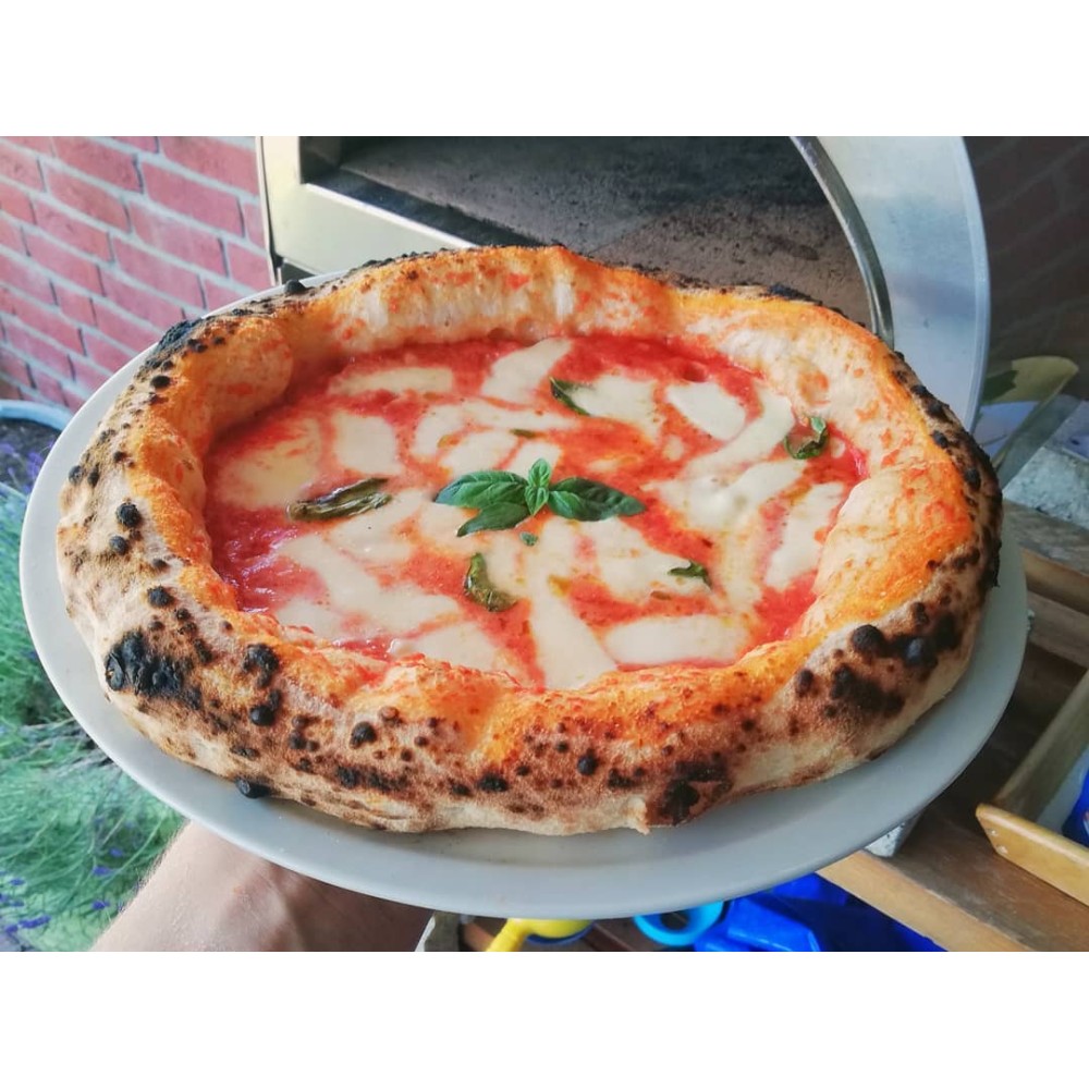 Ardore Gas-Pizzaofen "Antik Kupfer" - Natürliches Gas | 40x40cm Backfläche | Leistungsstark & Kompakt