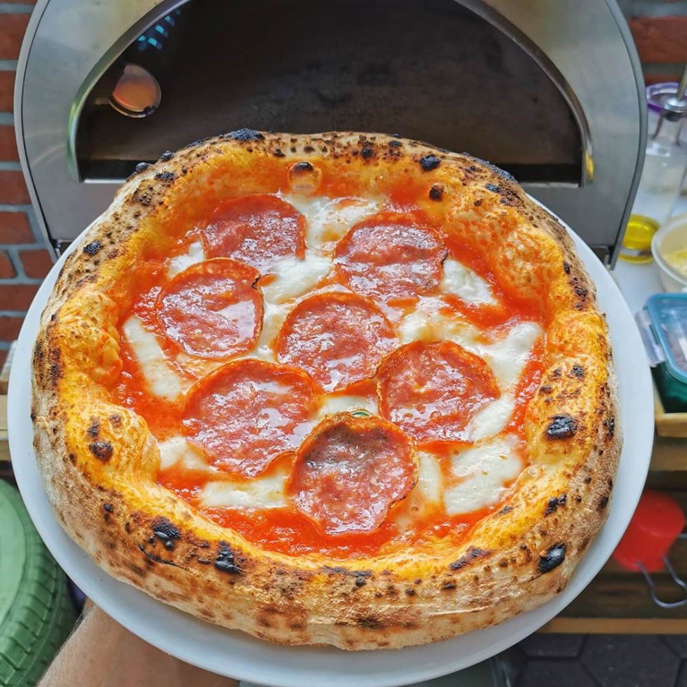 Ardore Gas-Pizzaofen "Antik Kupfer" – Kompakter Outdoor-Pizzaofen mit 40x40cm Backfläche