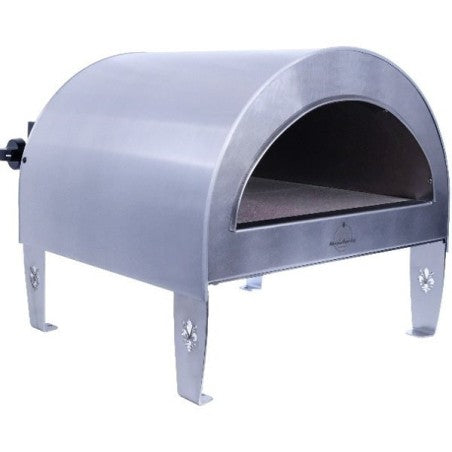 Ardore Gas Pizzaofen "Bright Silver" | 40x40cm Backfläche | Bis 550°C | Kompakt & Leicht