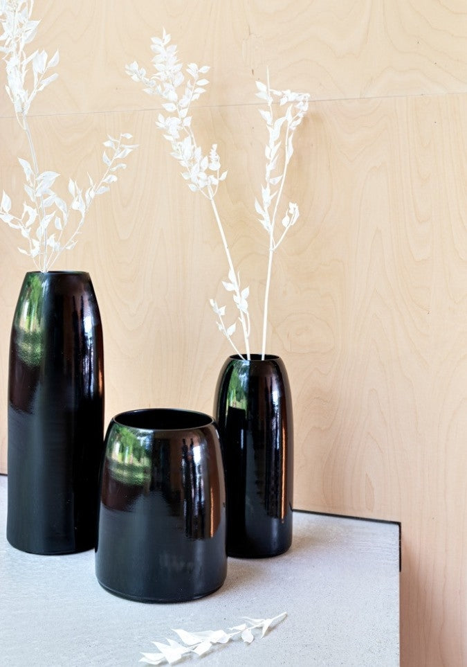 Stilvolle Keramikvase CARLA - Handgefertigt in Portugal