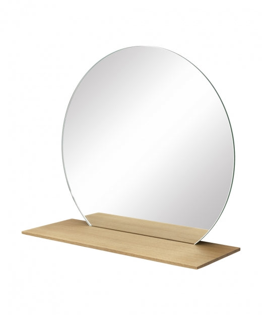 CUT Wandspiegel mit integrierter Ablage – Zeitloses Design aus Massivholz