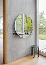 CUT Wandspiegel mit integrierter Ablage – Zeitloses Design aus Massivholz