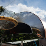 Emozione Großer Außen-Gasbackofen für 2 Pizzen "Antik Kupfer" | 40x70cm Backfläche | Professionelle Ergebnisse