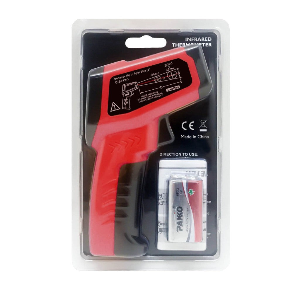 Infrared Termometer with battery (max T 550'C 1022 'F)