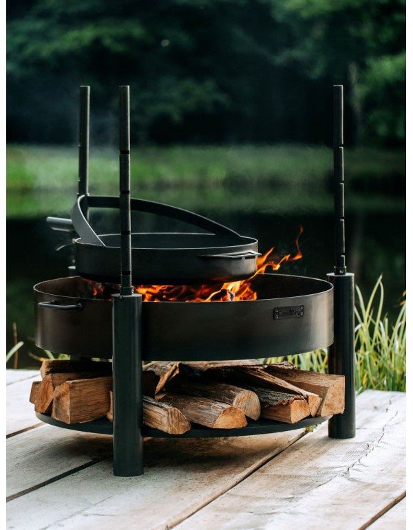 Multifunktionale Feuerschale „MONTANA X“ 60 cm mit Grillrost 50 cm