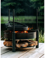 Multifunktionale Feuerschale „MONTANA X“ 80 cm mit Grillrost 60 cm