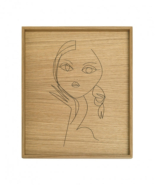 Tablett "Little Irma Art Edition" von Schönbuch: Hochwertiges Holztablett mit einzigartiger IRMA-Illustration