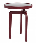 ANT Beistelltisch: Asymmetrisches Design mit Massivholzgestell & Rauchglasplatte