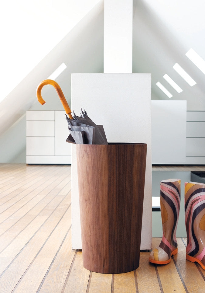 0514. - Eleganter Schirmständer aus Echtholzfurnier (Nussbaum & Eiche)