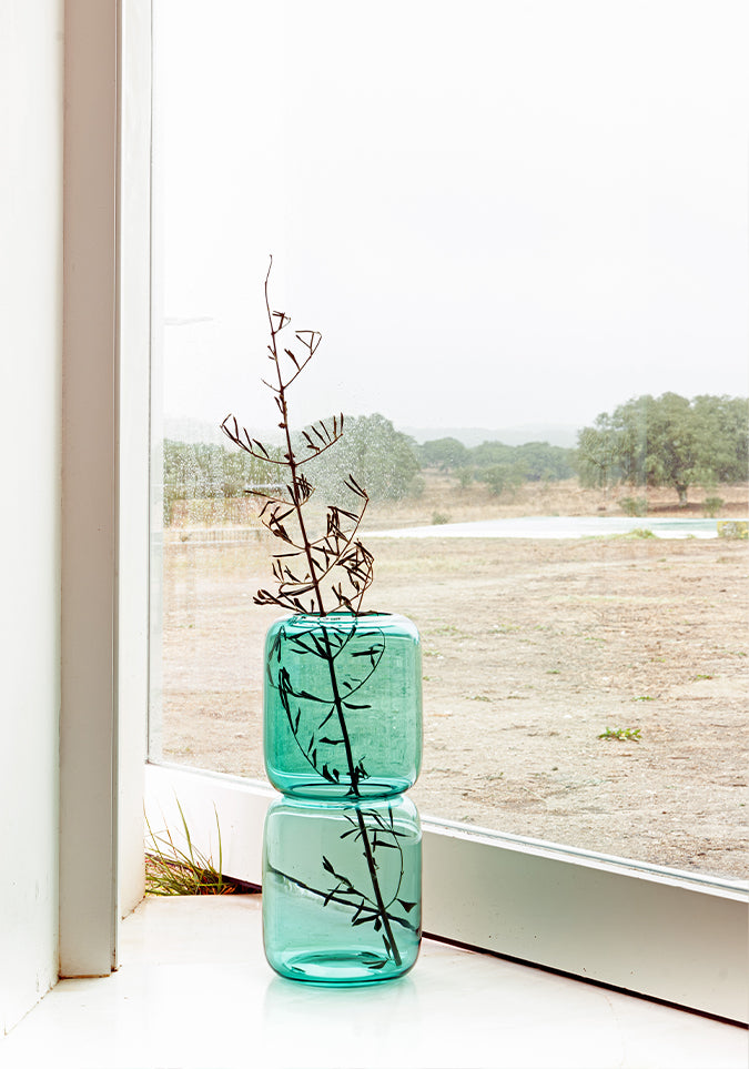 SARO Schirmständer: Elegantes Designobjekt aus mundgeblasenem Glas